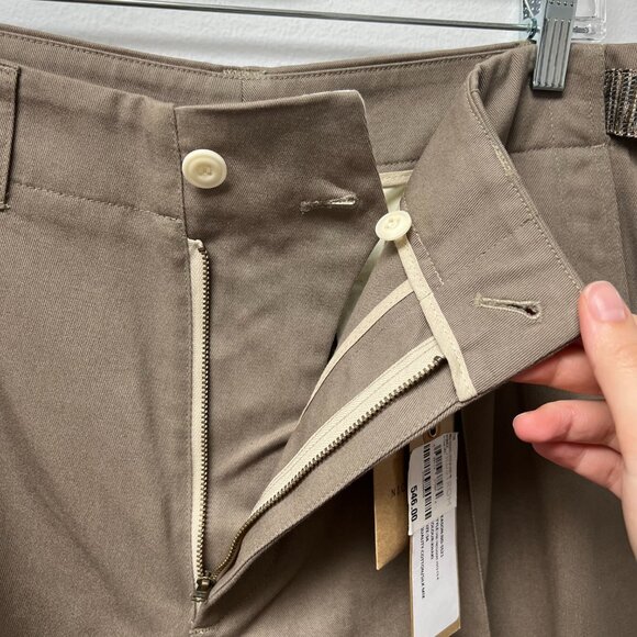 NWT Nicholas Daley Cotton/Silk Khaki Trousers - Size: 34/XL - Picture 5 of 13